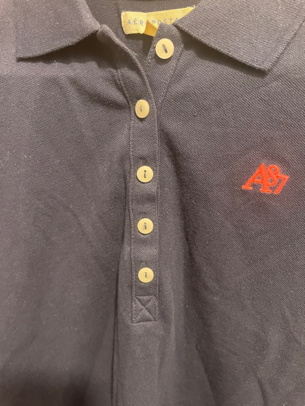 Aeropostale Navy Polo with Red A87 Embroidery - Picture 6 of 6